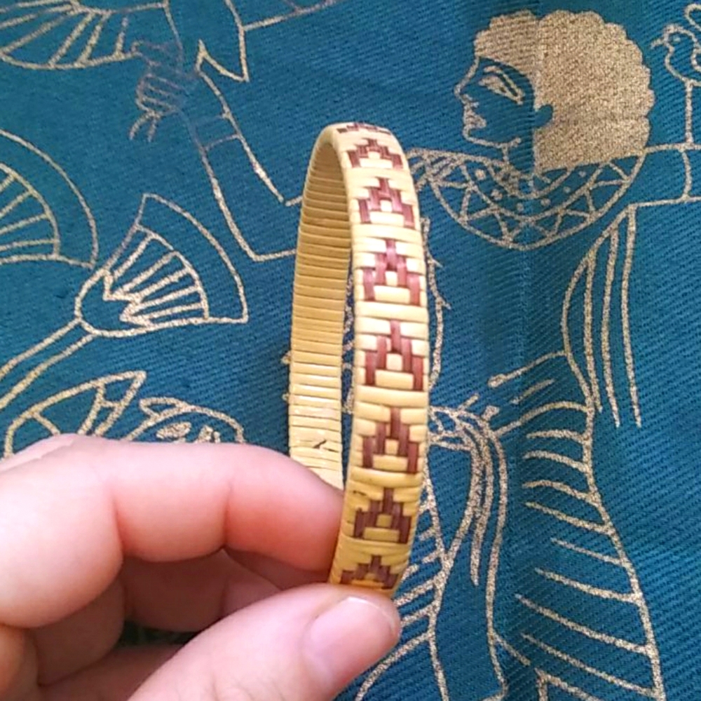 Woven bangle bracelet